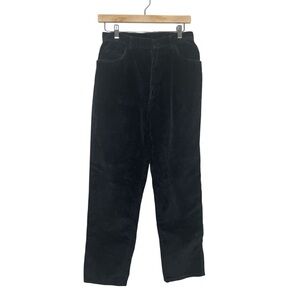 Lauren Ralph Lauren Black Corduroy‎ Straight Leg Pants Women’s Size 10 Classic